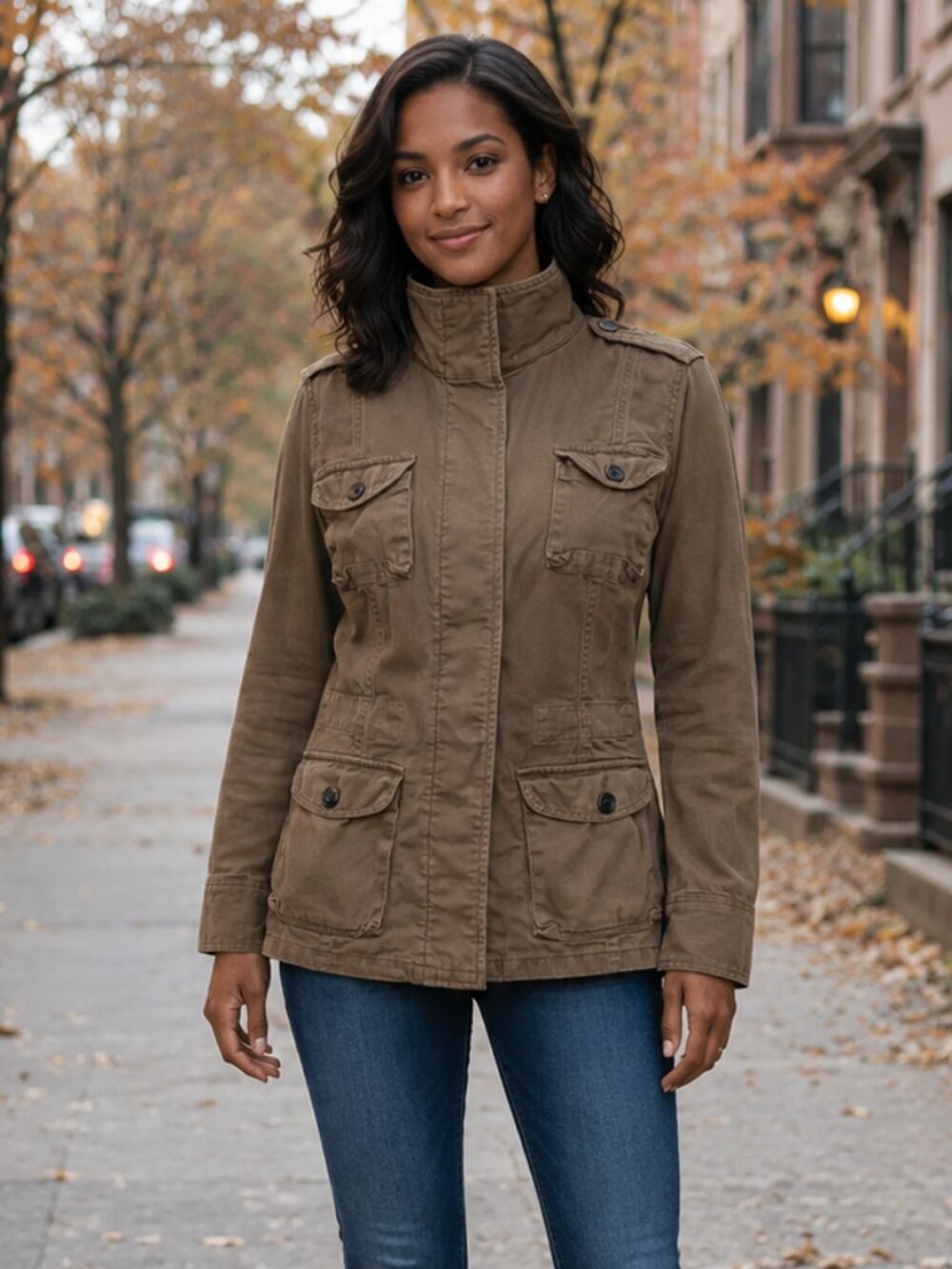 GAP Brown Khaki Utility Field Military Cargo Jacket S
